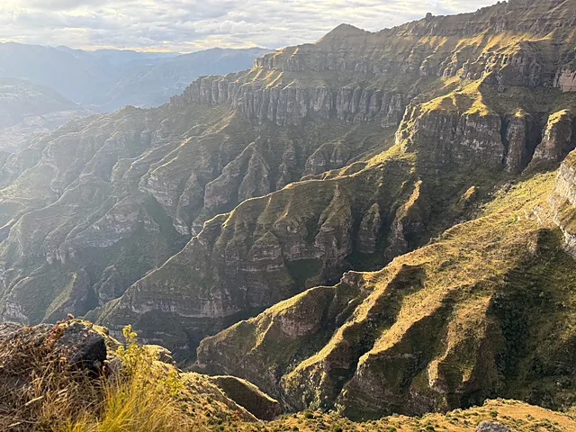 Layered canyon walls